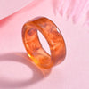 Korean Colorful Transparent Resin Acrylic Rings Set for Women Geometric Thin Round Ring Wedding Jewelry - Image 5