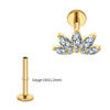 Titanium Marquise Lotus Cartilage Earring 16G Flower CZ Helix Flat Back Stud Labret Piercing Jewelry - Image 10