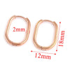 Stainless Steel Oval Hoop Earrings in Gold-Tone Silver-Tone Rose Gold-Tone and Black - Image 9