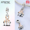 Silver Charms Sika Deer Elk Leopard Lion Monkey Beads Fit Charm Bracelet Making Pendants Gift - Image 13