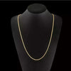 Gold Necklace 2MM 16/18/20/22/24/26/28/30 Inch Side Chain Necklace For Women Men Jewelry Silver Necklace - Image 6