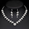 Silver Color Pearl Crystal Bridal Jewelry Sets Wave Shape Choker Necklace Earrings Sets for Women Wedding Jewelry Sets - Image 8