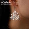 Trinity Celtics Knot Drop Earrings Stainless Steel Spiral Triskele Triskelion Symbol Earrings Women Jewelry Party Gift - Image 1