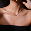 Silver Geometric Paperclip Interlock Pendant Zircon Horoscope Necklace Modern Casual Necklace Women Jewelry - Image 5
