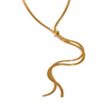 Stainless Steel Flat Snake Chain Long Adjustable Necklace Stylish Daily Minimalist Jewelry - Image 8