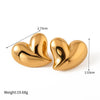Simple Chunky Golden Stainless Steel Hoop Earrings Cubic Glossy Round Ears Clips Jewelry for Wedding Party Gifts - Image 9