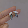 Elegant French Vintage Enamel Dripping Oil Plant Irregular Lavender Ear Studs Earrings for Women Flowers Earring - Image 19