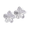 Vintage Gold Stainless Steel Flower Metal Earrings Rings Set Floral Modern Women Gift - Image 10