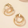 Gold Color Twisted Big Hoop Earrings For Women Night Club Party Girls Drop Earrings Geometric Statement Earrings - Image 3
