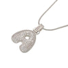 Silver Color Bubble Initial Letters Necklaces 26 Letters Pendants Necklaces for Women Brass CZ Jewelry - Image 6