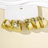 Vintage Ccb Drop Sphere Hoop Earrings Set Irregular Twist C Shape Women Accessories - Image 12