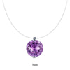Silver Shiny Round Zircon Pendant Necklaces Chain Choker Statement Necklace For Women Collares Jewelry Gift - Image 8