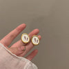 Elegant French Vintage Enamel Dripping Oil Plant Irregular Lavender Ear Studs Earrings for Women Flowers Earring - Image 1