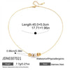 Pearl Look Bead Necklace with Clear Stone Pendant in Gold Tone - Image 14