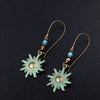 Ethnic Vintage Bohemia Big Ear Hook Drop Earrings For Women Geometric Leaf Wing Flower Hollow Round Boho Earings Antique Jewelry - Image 7
