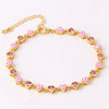 Gold-Tone Eye Motif Bracelet with Colorful Stone Accents - Image 14