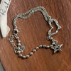Silver Bracelets for Women Men String Accessories Vintage Rabbit Pendant Party Jewelry Gift - Image 2