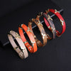 1. Women Multicolor Striped Slim Bangle Thin Cuff Bracelet With Smooth Glossy Surface Elegant Wrist Ornament For Dating Evening - Image 1