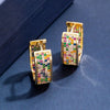 Retro Women's Ear Buckle, Colorful Zircon, and Charming Women's Earrings, Women's Christmas Gift - Image 3