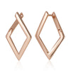 Glossy Dangle Earrings For Women Rose Gold Color Simple Rhombus Earrings Daily Jewelry - Image 6
