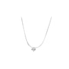 Silver Single Zircon Bead Choker Necklace For Women Classic Jewelry Light Accessories - Image 6