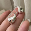 Silver Vintage Earrings For Women Simple Waterdrop Ball Earring Jewelry Prevent Allergy Party Accessories - Image 1