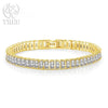 Noble Silver Bracelet Chain Color Crystal Hand Jewelry For Women Charm Wedding Gift Party 18cm - Image 25