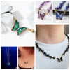5pcs/lot Colorful Crystal Butterfly Pendant Glass Gradient Charms For Korean Women Necklace Choker Jewelry Accessories - Image 2