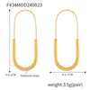 Clip Style Hook Earrings for Women Stainless Steel Gold Plated Ear Stud Charm Simple Geometric Jewelry Accessories - Image 6