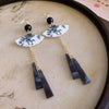 Chinese Style Fan Resin Tassel Earrings for Women Ear Hook Temperament National Style Jewelry Female Gift - Image 5