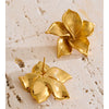Stainless Steel Metal Flower Stud Earrings Pvd Plated Charm Statement Jewelry Accessories Gift - Image 6