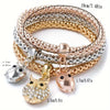 Charm Bracelet Set of 3 with Heart Lock Key and Music Note Charms - Image 16