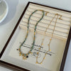 Vintage Bohemian Style Stone Beads Necklace for Women Charm Mang Star Pendant Stacked Clavicle Chain Jewelry Gifts - Image 4
