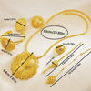 Gold Plated Filigree Jewelry Set Ethiopian Traditional Bib Necklace Bangle Earrings Ring for Women Wedding Gift - Image 2