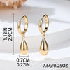 Charm Female Big Water Drop Hoop Earring Yellow Gold Color Earrings For Women Simple Metal Wedding Jewelry - Image 3