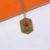 Movie Child's Play Heart Of Damballa Necklace Vintage Distressed Ruby Engraved Amulet Pendant Necklace Film Peripherals Charm - Image 4