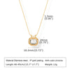 Women's Dainty Geometric CZ Stone Necklaces, Bling Square Slide Pendant Necklace, Chic Minimalist Stackable Collar To Her - Image 6