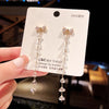 Letter D Asymmetric Long Tassel Zircon Earrings For Women Korean Sparkling Earrings Jewelry Party Gifts - Image 12