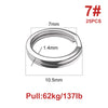Noeby Stainless Steel Split Rings Heavy Duty Fishing Double Ring for Jigging GT Game High Strength Pull 130kg Sea Fishing Tackle - Image 8