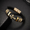 Mens Bracelet Cross Titanium Steel Vintage Jewelry Leather Braided Personality Selling Bangles - Image 5