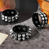 Punk Spike Stud Leather Bracelet Hip Hop Rock Wide Cuff Bangle Steampunk Hand Jewelry Classic Rivet Wristband Hand Jewelry - Image 4