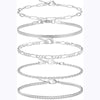 Ankle Bracelet for Women Gold Plated Silver Anklet Bracelets Cuban Link Chain Anklets Set Summer Jewelry - Image 1