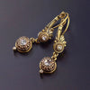 Retro Bohemian Alloy Women's Round Imitation Pearl Pendant Long Earrings Unique Decorative Gifts Party Jewelry - Image 1