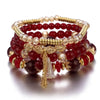 Bohemian Stackable Glass Bead Bracelet Set 4 Pieces - Image 20