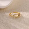 Gemstone Flower Stainless Steel Rings Zircon Adjustable Ring Women Wedding Anti Fading Jewelry Vacation Accessories Gift - Image 17