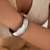 Punk Hip Hop Chunky Metal Bangles Bracelet for Women Smooth Big Round Bangles Jewelry Ladies Wedding Party Birthday Gifts - Image 4