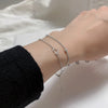 Voq Silver Color Women's Four Star Bracelet Star Double Layer Jewelry Girl Gift Direct - Image 6