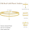Ankle Bracelets for Women Girls Glitter Adjustable Gold Plated/ Silver Layered Anklets Beach Foot Jewerly - Image 6