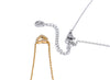 Hollow Heart Pendant Necklace with Cubic Zirconia - Image 9