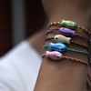 Set of 10Pcs Ceramic Fish Bracelet for Women Handmade Woven Colored Rope Boho Wrap Charm Bracelet Friendship Jewelry - Image 6